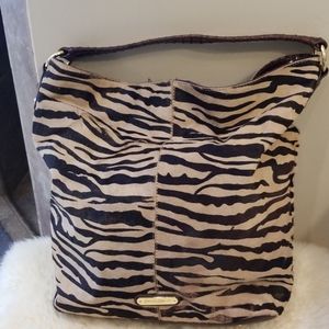 Cynthia Rowley Leather Zebra Bag w/ dust bag - XL